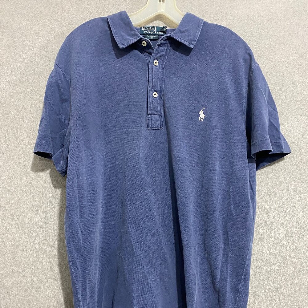 Polo Ralph Lauren Featherweight Mesh Polo Shirt Blue Classic Pony Logo Men’s L
